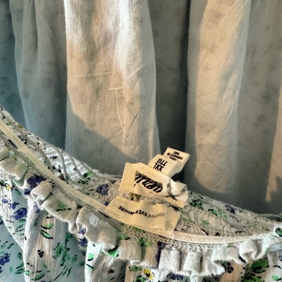 NEW Aerie Spring Fling Halter Cross Floral Dress Blue XXL NWOT - Picture 4 of 4